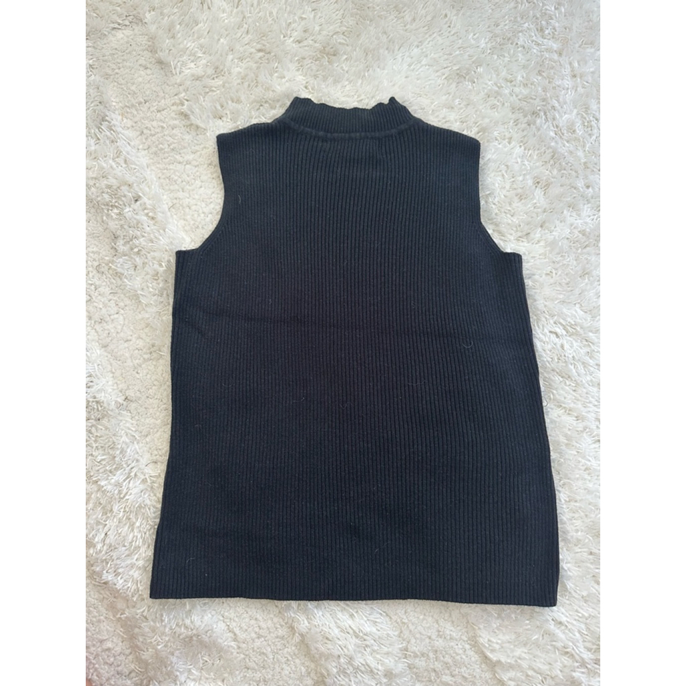 Double D Ranch Black Mock Neck Sleeveless Top XS